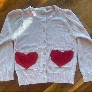 Pink Chicken Sweater. Red Hearts